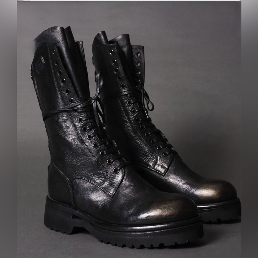 Le Ruemarcel Genuine Leather Combat Boots 🔥